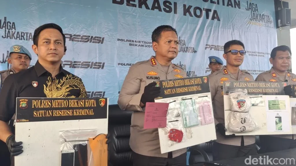 Polres Bekasi Tangkap 3 Maling Motor Modus Tuduh Korban Pemukulan